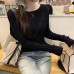 Knitted Long Sleeve Top for Women Loose Fit, Casual Slimming and Elegant Design