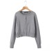 Round neck single breasted top for women
