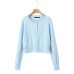 Round neck single breasted top for women