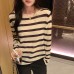 Relaxed Color-Block Stripe Inner Layer Top for Women Relaxed Color-Block Stripe Inner Layer Top for Women