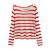 Relaxed Color-Block Stripe Inner Layer Top for Women Relaxed Color-Block Stripe Inner Layer Top for Women