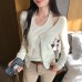 Hanging Neckline Two-Piece Slimming Knit Top for Women