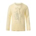 Round Neck Graffiti Print Loose Casual Versatile Long Sleeve Top