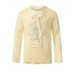 Round Neck Graffiti Print Loose Casual Versatile Long Sleeve Top