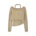 Pure Desire Strapless One-Shoulder Knit Cover-Up Two-Piece Set Women's Knit Top Inner Wear