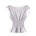Retro spicy girl polka dot hugging sleeveless top Retro spicy girl polka dot hugging sleeveless top