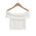 Flip up one shoulder elastic top