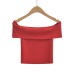 Flip up one shoulder elastic top