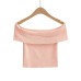 Flip up one shoulder elastic top