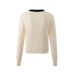 V-neck button long sleeved top
