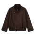High collar cotton padded semi high collar cotton clothing