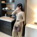 Elegant V-Neck Knit Top for Women, Slim Fit, Mature Look, Long Sleeve