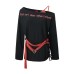 Tie Detail Long Sleeve Off-Shoulder Crop Top for Women Tie Detail Long Sleeve Off-Shoulder Crop Top for Women
