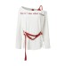 Tie Detail Long Sleeve Off-Shoulder Crop Top for Women Tie Detail Long Sleeve Off-Shoulder Crop Top for Women