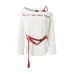 Tie Detail Long Sleeve Off-Shoulder Crop Top for Women Tie Detail Long Sleeve Off-Shoulder Crop Top for Women