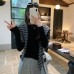Style Solid Color Wool Inner Layer Long Sleeve Knitwear for Women, Slim Fit, Elegant Top