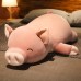 Cute Love Pig Plush Toy Long Pillow for Kids, Soft Stuffed Animal for Bed Sleeping, Children's Cushion Pillow
