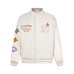 Embroidered letter baseball jersey