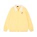 Color blocked lapel baseball jersey