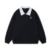 Color blocked lapel baseball jersey