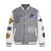 Embroidered letter baseball jersey