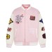 Embroidered letter baseball jersey