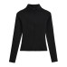 Half high collar zipper long sleeved tight top