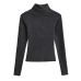 Half high collar zipper long sleeved tight top