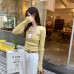 Chic Knit Crop Top for Women, Half-Open Neckline, Slim Fit, Long Sleeve