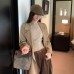 Solid Color Autumn Round Neck Long Sleeve Fitted Slimming Elegant Top