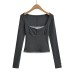 Lace lace slim fit top