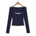 Lace lace slim fit top