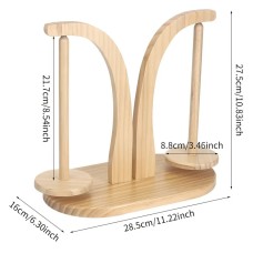 Magnetic Levitation Wool Winder, Portable Hand Spun Yarn Spinner, Manual Crochet Thread Support with Rotating Wooden Stand