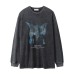 Shadow Butterfly Printed Long Sleeve