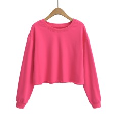 Round neck long sleeved loose top
