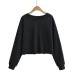 Round neck long sleeved loose top