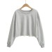 Round neck long sleeved loose top