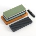 Kitchen Dual-Sided Whetstone Sharpener Set with Bamboo Base 400/1000 and 3000/8000 Grit Oil Stones