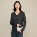 V-neck long sleeved top