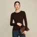 Round neck slim fit top