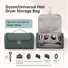 Large Capacity Hair Dryer Organizer Bag | PU Leather, Waterproof, Double-Layer & Non-Slip Interior for Travel, Salon & Home