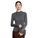 Round neck long sleeved slim top