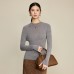 Round neck long sleeved slim top