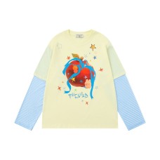 Fake two striped color blocked long sleeves Fake two striped color blocked long sleeves