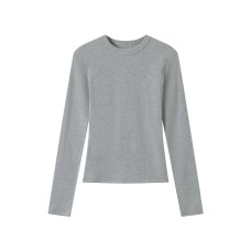 Round neck tight waisted long sleeved top for women Round neck tight waisted long sleeved top for women