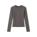 Round neck tight waisted long sleeved top for women