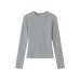 Round neck tight waisted long sleeved top for women