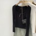 Soft Knit Bodycon Top for Women, Square Neck, Elastic Fit, Long Sleeve