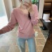 Relaxed  V-Neck Long Sleeve Knit Top for Women