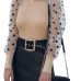 Style Polka Dot Bubble Sleeve Vertical Stripe Top